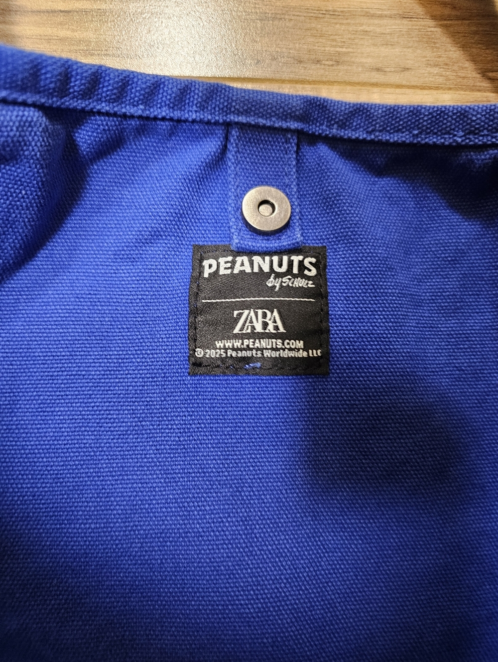 Zara Peanuts Blue Woodstock You Good? Tote/Shopper Bag - Picture 6 of 9